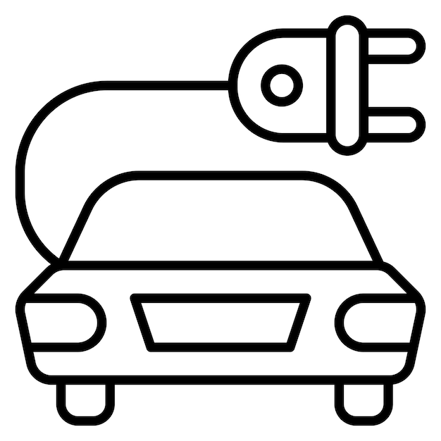 Estilo de ilustración vectorial de automóviles eléctricos