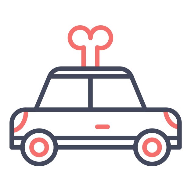 Estilo de ilustración vectorial de automóviles de juguete