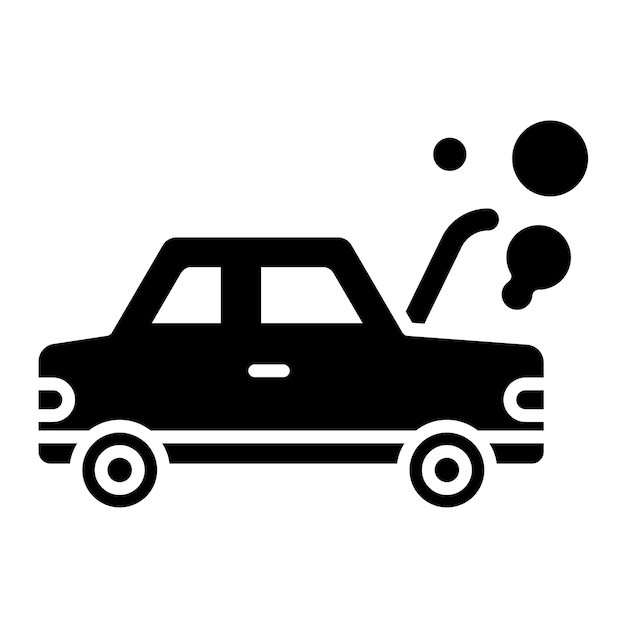 Estilo de ilustración vectorial de automóviles rotos