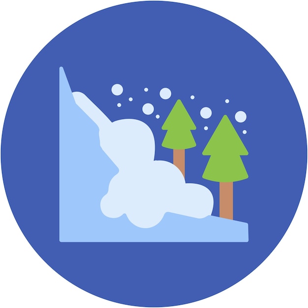 Vector estilo de ilustración vectorial de la avalancha de nieve