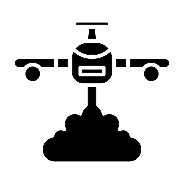 Estilo de ilustración vectorial del avión de bomberos