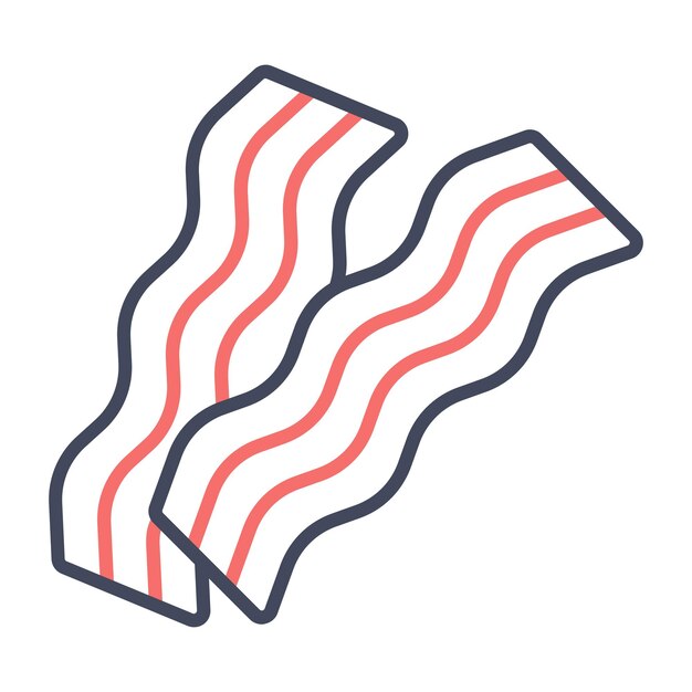 Estilo de ilustración vectorial de Bacon