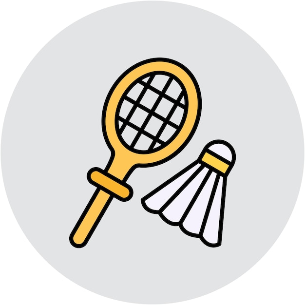 Estilo de ilustración vectorial de bádminton