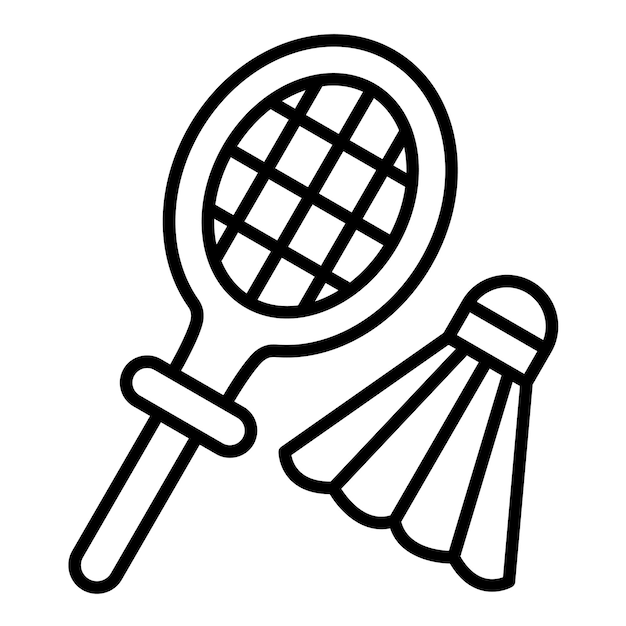 Estilo de ilustración vectorial de bádminton