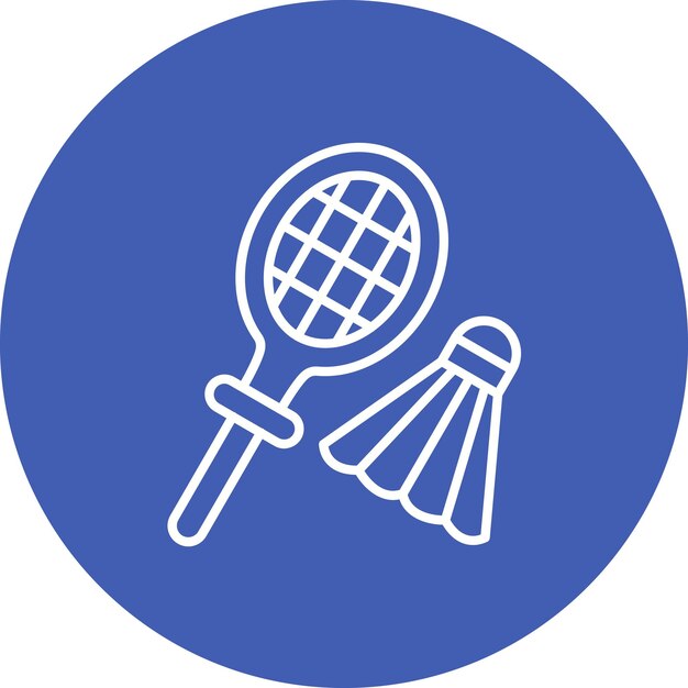 Estilo de ilustración vectorial de bádminton