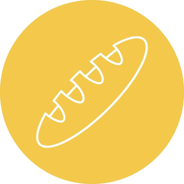 Estilo de ilustración vectorial de la baguette