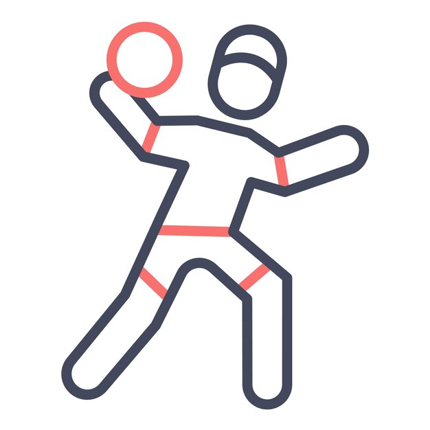 Estilo de ilustración vectorial de balonmano