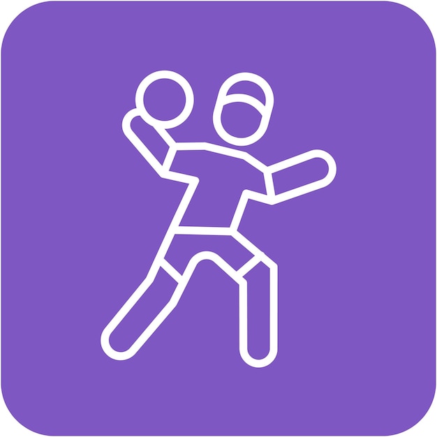 Estilo de ilustración vectorial de balonmano
