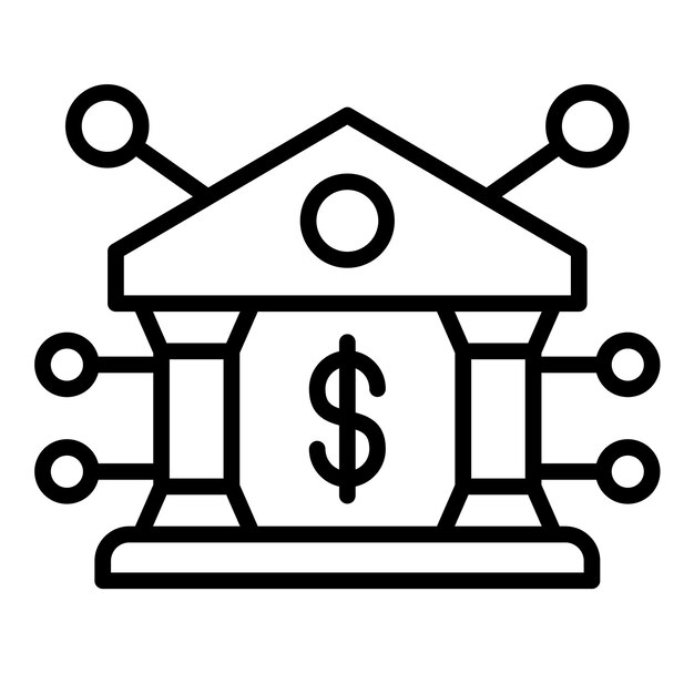 Estilo de ilustración vectorial de la banca de red