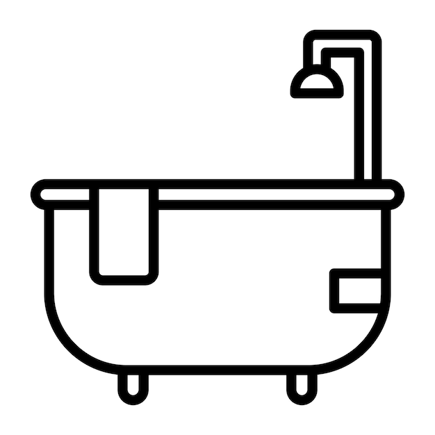 Estilo de ilustración vectorial de la bañera
