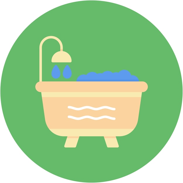 Estilo de ilustración vectorial de la bañera