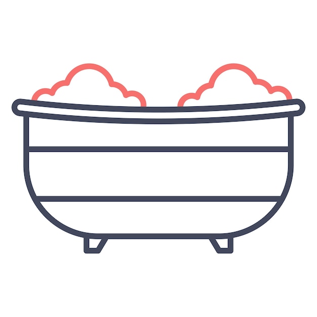 Estilo de ilustración vectorial de la bañera