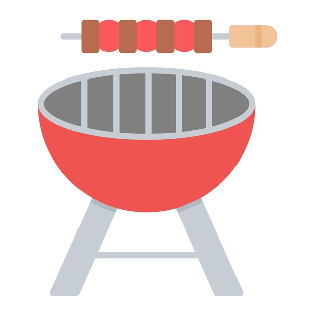 Estilo de ilustración vectorial de la barbacoa