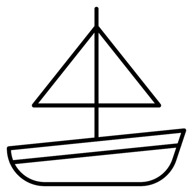 Estilo de ilustración vectorial del barco
