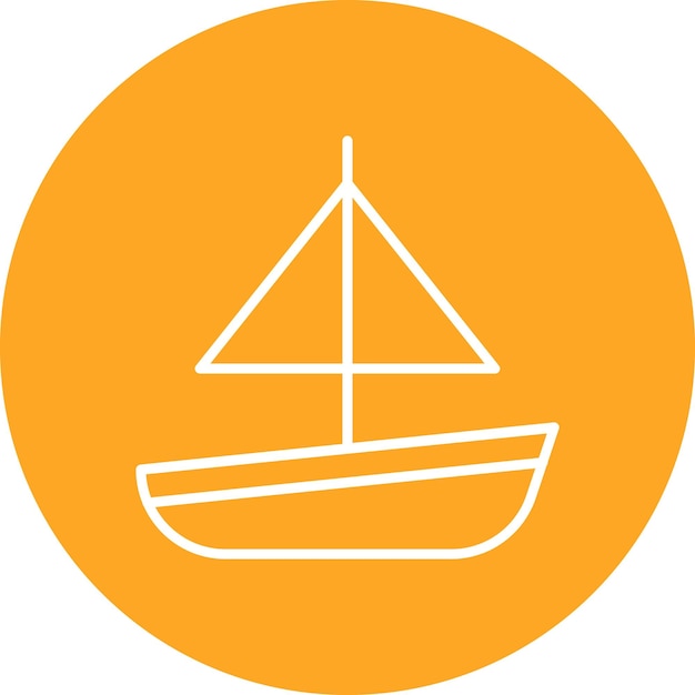 Estilo de ilustración vectorial del barco