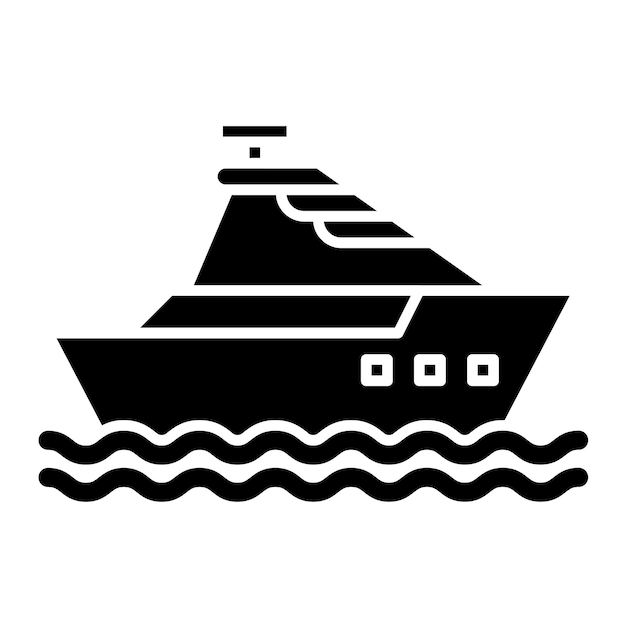 Estilo de ilustración vectorial del barco