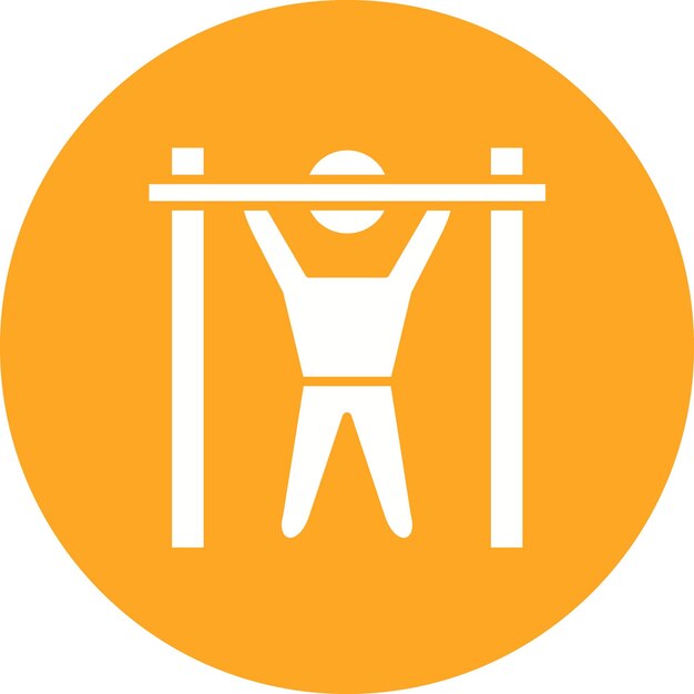 Estilo de ilustración vectorial de la barra de mano del gimnasio