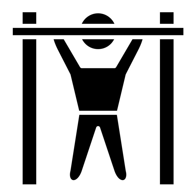 Estilo de ilustración vectorial de la barra de mano del gimnasio