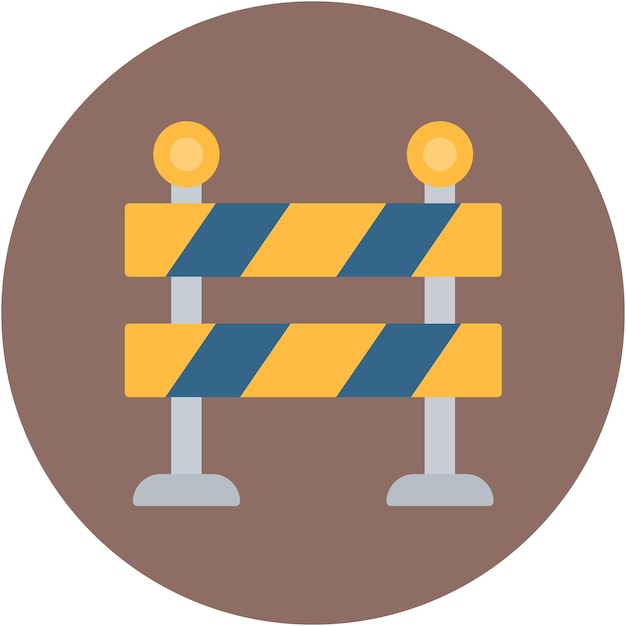 Estilo de ilustración vectorial de la barrera de carretera