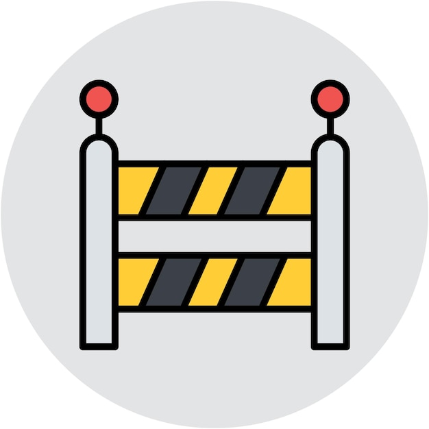 Estilo de ilustración vectorial de la barrera policial
