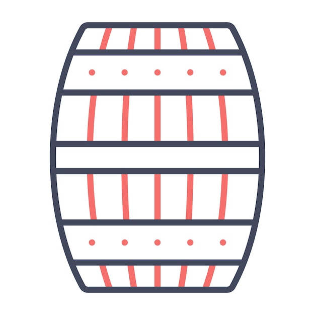 Estilo de la ilustración vectorial del barril