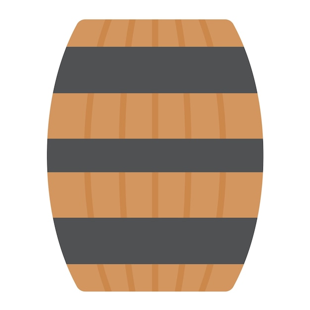 Estilo de la ilustración vectorial del barril