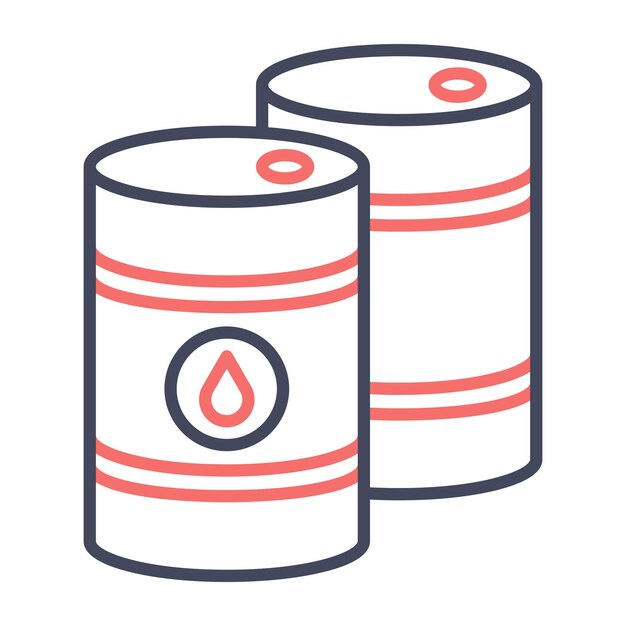 Estilo de ilustración vectorial de barriles