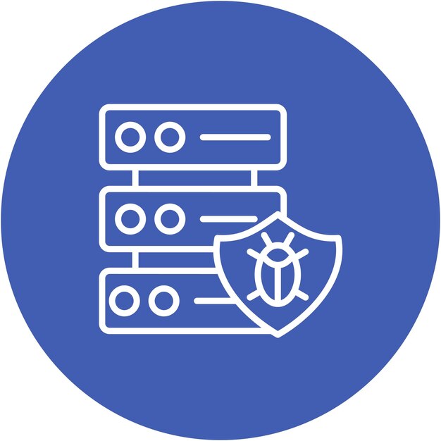 Estilo de ilustración vectorial de la base de datos dañada
