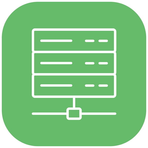 Estilo de ilustración vectorial de la base de datos