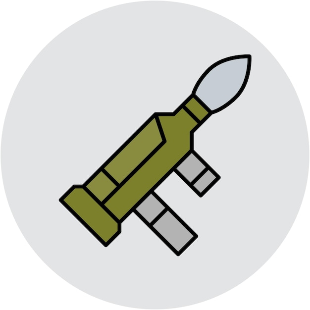 Estilo de ilustración vectorial de Bazooka