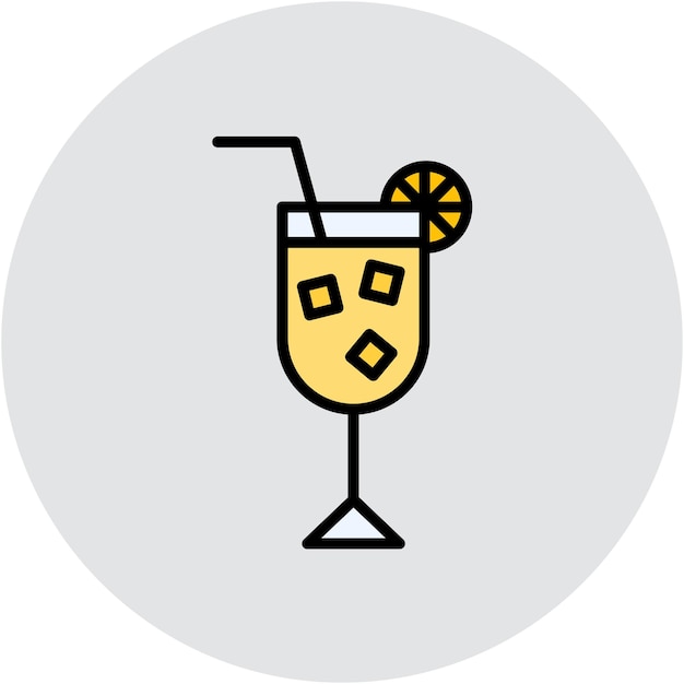 Estilo de ilustración vectorial de bebidas frías
