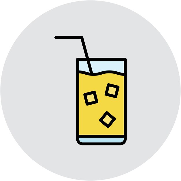 Estilo de ilustración vectorial de bebidas de verano