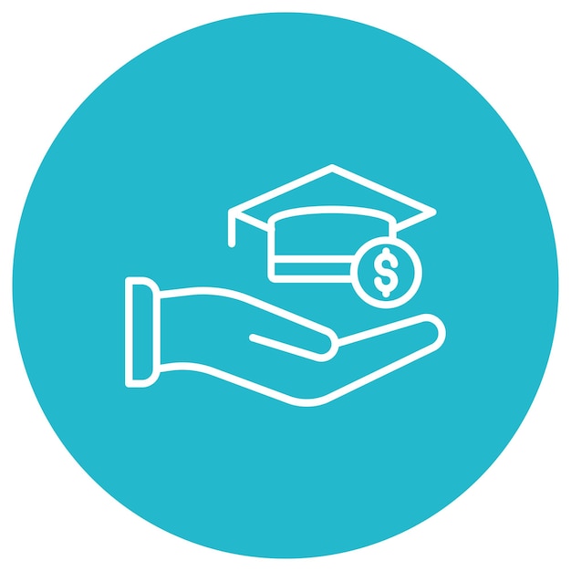Estilo de ilustración vectorial de becas