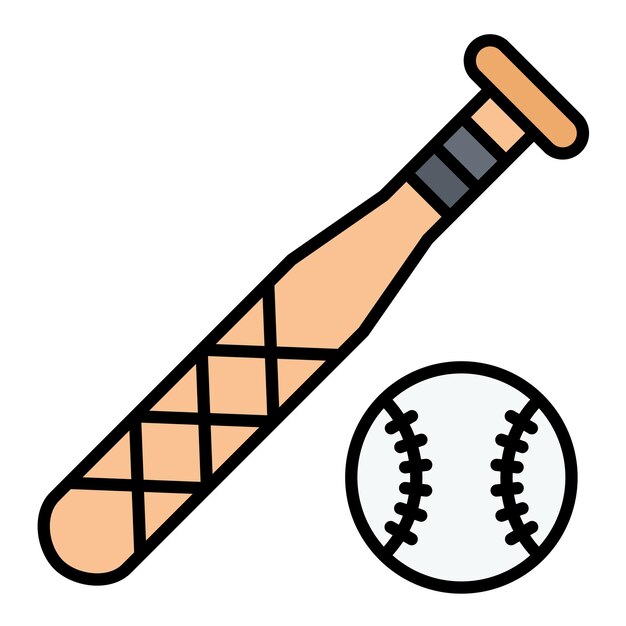 Estilo de ilustración vectorial de béisbol