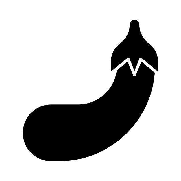 Estilo de ilustración vectorial de la berenjena