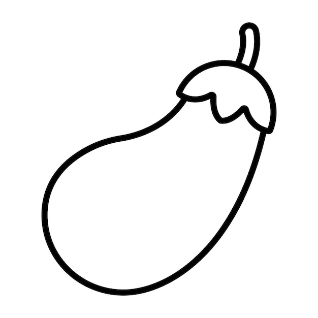 Estilo de ilustración vectorial de la berenjena