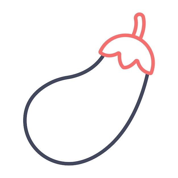 Estilo de ilustración vectorial de la berenjena