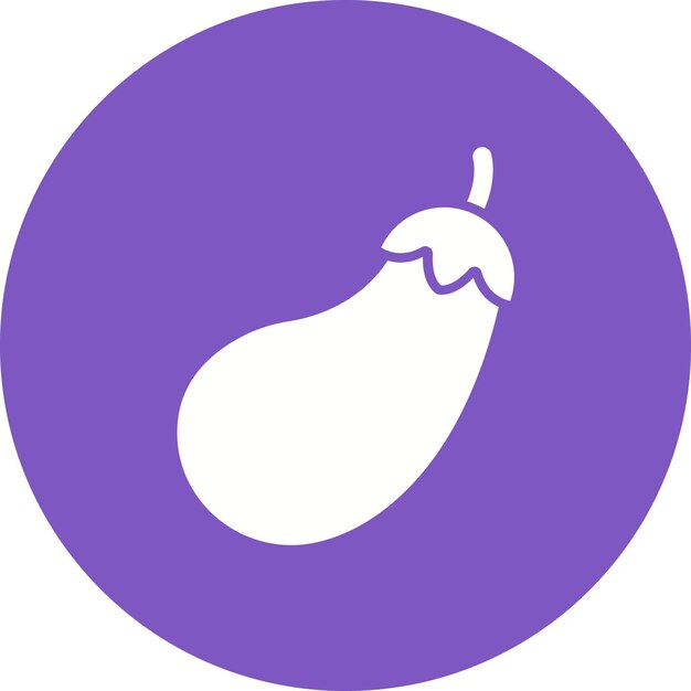 Estilo de ilustración vectorial de la berenjena