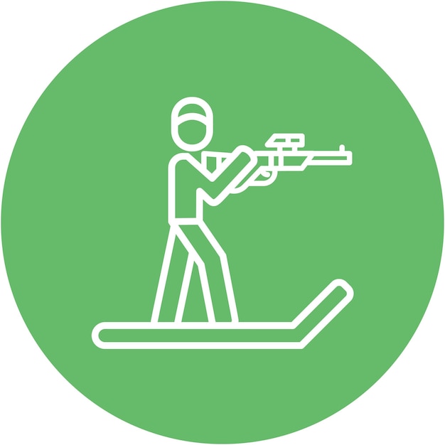 Estilo de ilustración vectorial de biatlón