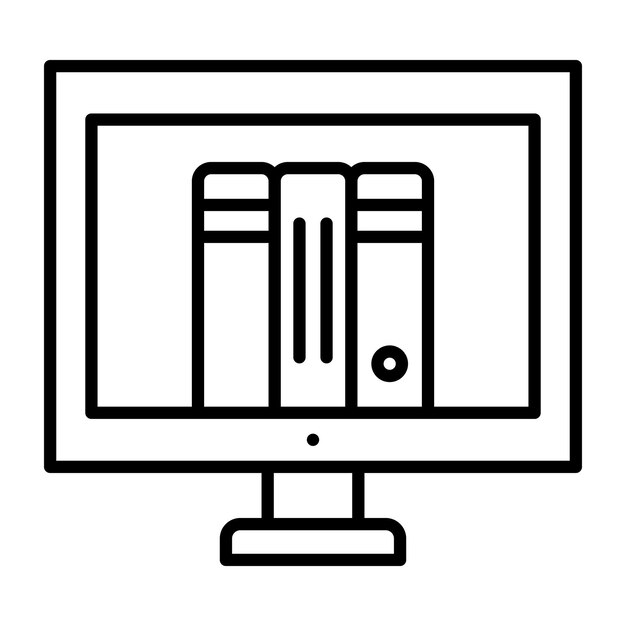 Estilo de ilustración vectorial de la biblioteca en línea