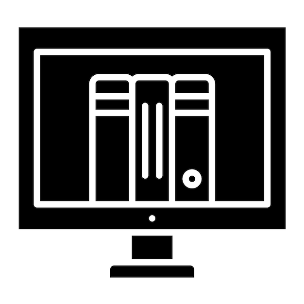 Estilo de ilustración vectorial de la biblioteca en línea