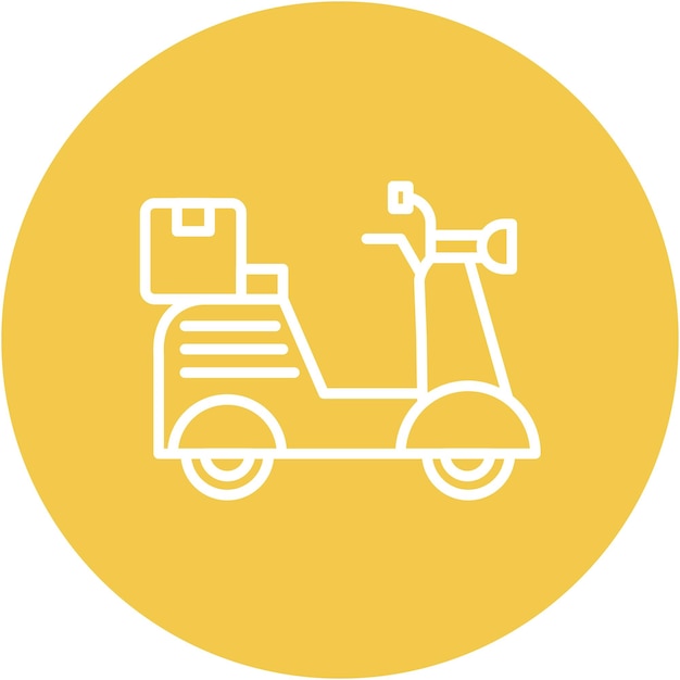 Estilo de ilustración vectorial de la bicicleta de entrega