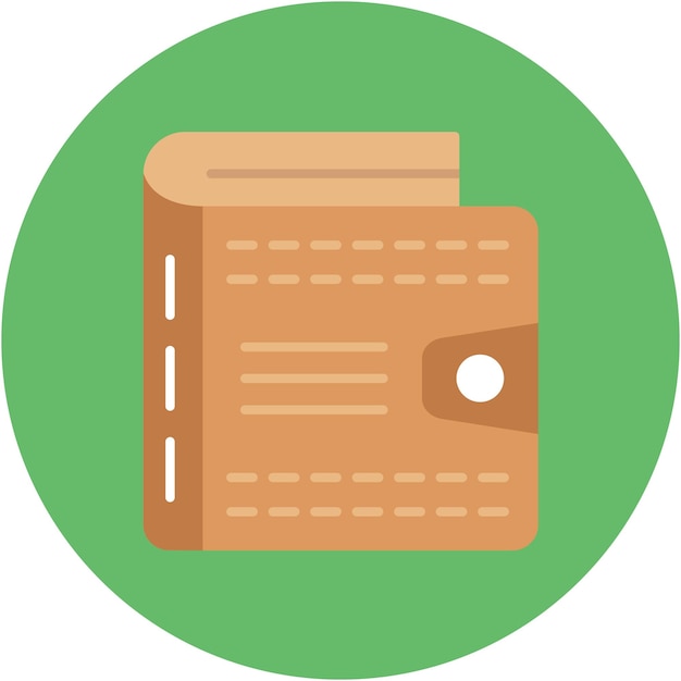 Estilo de ilustración vectorial de la billetera