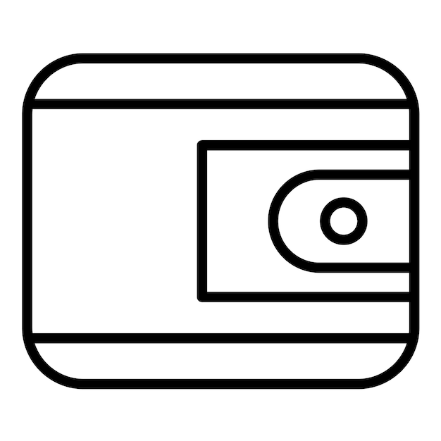 Estilo de ilustración vectorial de la billetera