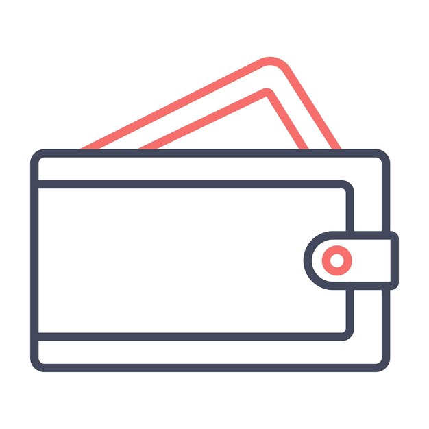 Estilo de ilustración vectorial de la billetera
