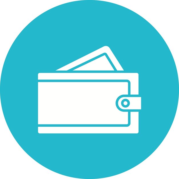Estilo de ilustración vectorial de la billetera