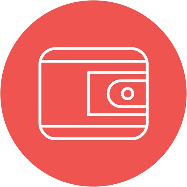 Estilo de ilustración vectorial de la billetera
