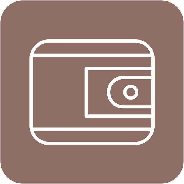 Estilo de ilustración vectorial de la billetera
