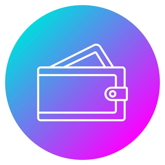 Estilo de ilustración vectorial de la billetera