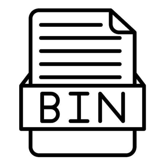 Estilo de ilustración vectorial BIN